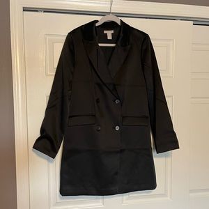H&M satin effect blazer dress